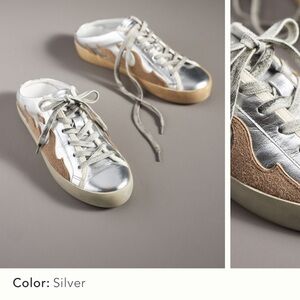 Anthropologie Gamin Dopamine  Bibi Lou Silver and Tan Women's Sneakers